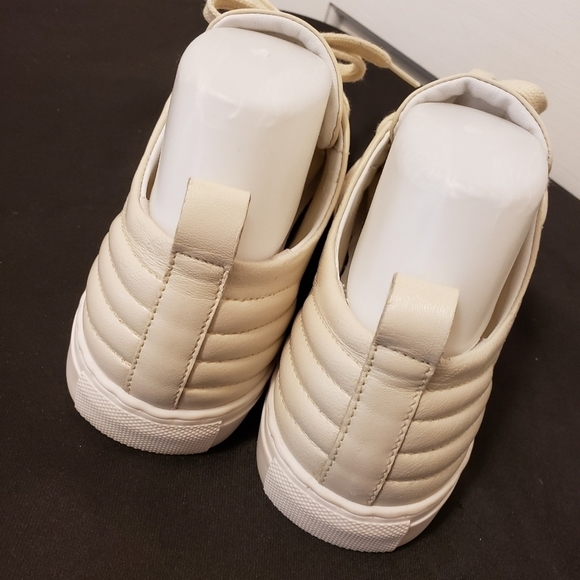 EUC Seychelles Off White Leather Laceup Casual Sneaker Shoes Size 9 - Picture 7 of 10